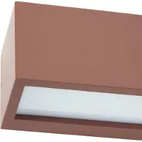 LUCANDE applique da esterno Bente, color ruggine, larghezza 25 cm, IP54