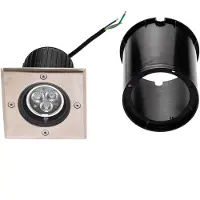 LUCANDE Lampada da incasso a pavimento LED Jos, angolare, orientabile, IP67