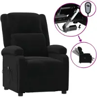 vidaXL Recliner elettrico in velluto nero
