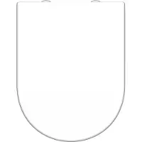 Schutte Sedile per WC SCHÜTTE a forma di D, sedile per WC in Duroplast con chiusura morbida e sgancio rapido, sedile per WC, sedile per WC in bianco