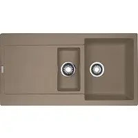 Franke Lavello MARIS MRG 651 CASHMERE con valvola a pulsante e scolapiatti / dimensioni di incasso 950 x 480 mm