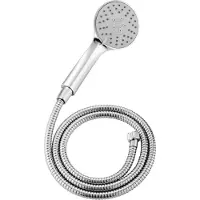 Schutte Set doccetta SCHÜTTE NAPOLI, soffione con tubo flessibile, doccetta con 3 modalità di getto e funzione di risparmio idrico, soffione doccia, soffione doccia cromato