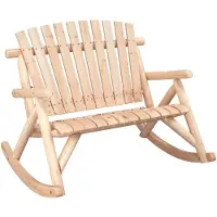 vidaXL Panchina a dondolo da giardino a 2 posti 123x96x102 cm in legno massiccio di abete rosso