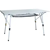 Uquip - Tavolo da camping con gambe regolabili - Variety in Alluminio - Taglia L - Grigio