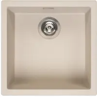 Reginox Lavello quadrato , lavello da cucina in granito Amsterdam, Caffe Silvery brown 40x40cm, R32336