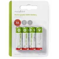 Nedis Batterie Ricaricabili Ni-mh 2000 Mah 1.2 V Aa 4 Unità