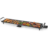 Nedis Griglia Teppanyaki 1800 W 90 cm antiaderente Termostato nero FCTE110EBK90