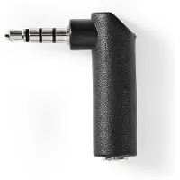 Nedis Adattatore Audio In Metallo Angolato A 90° Nichelato Maschio-femmina Cagp22980bk 3.5 Mm 3.5 Mm