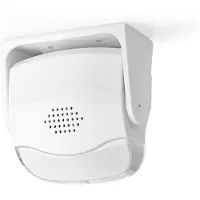 Nedis Allarme rilevatore di movimento | Alimentazione a batteria | 3x AAA/LR03 | 80 dB | Portata del rilevatore: 1,10 m | Angolo del rilevatore: 10° | Soffitto / Parete | Bianco
