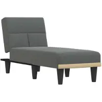 vidaXL Chaise longue Grigio scuro Tessuto