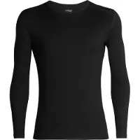 Icebreaker - Primo strato in lana merino - M Merino 260 Oasis LS Crewe Black per Uomo - Taglia XS - Nero