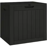 vidaXL Cassetta da giardino nera 55,5x43x53 cm in polipropilene