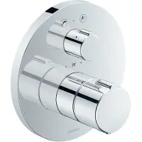 Duravit C.1 thermostat de baignoire encastré, rosace ronde, avec robinet de vidange et dinversion, C15200014046, C15200014046