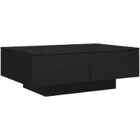 vidaXL Tavolino nero 90x60x31 cm in materiale ligneo