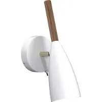 Design For The People by Nordlux Applique Pure di colore bianco con elemento in legno