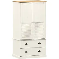 vidaXL Armadio VIGO Bianco 90x55x170 cm in legno di pino massiccio