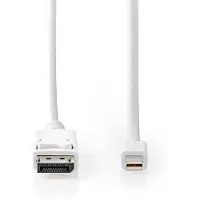 Nedis Cavo Mini Displayport Ccgb37404wt20 Dp 1.4 Mini Dp M-dp M 48 Gbps Nichelato 2 M