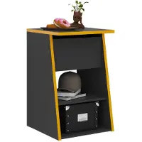 FMD Möbel Tavolino da gioco FMD con 2 ripiani 49,4x50x77,7 cm antracite