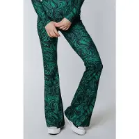 Colourful Rebel Liquid Paint Peached Extra Flare Pants Green Taglia: XS | Pantaloni Outlet | Donna | Verde