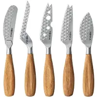 Boska Oslo+ Cheese Knife Set Small 320375 legno di quercia, set di 5 coltelli da formaggio