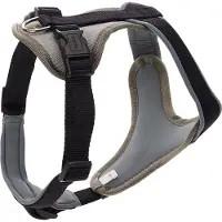 Hunter Harness Neoprene Imbracatura per cani (Bauchumfang 53-65 cm - Halsumfang 42 cm, nero/grigio)