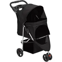 vidaXL Passeggino per cani pieghevole nero 80x46x98 cm Tessuto Oxford