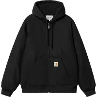 Carhartt WIP - Giacca casual isolata - Active Jacket Canvas Black Rigid per Uomo in Cotone - Taglia S - Nero