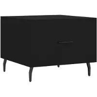vidaXL Tavolino nero 50x50x40 cm in materiale derivato dal legno