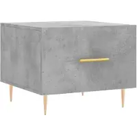 vidaXL Tavolino da salotto grigio cemento 50x50x40 cm in materiale composito