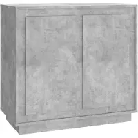 vidaXL Credenza grigio cemento 80x34x75 cm materiale a base di legno