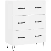 vidaXL Credenza bianca 69,5x34x90 cm Materiale a base di legno