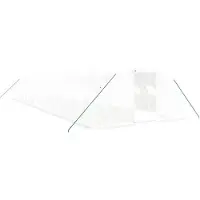 vidaXL Serra con struttura in acciaio, bianca, 64 m², 16x4x2 m