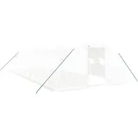 vidaXL Serra con struttura in acciaio bianco 40 m² 10x4x2 m