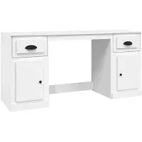 vidaXL Scrivania con contenitore Bianco Legno composito