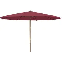 Super Merchant Ombrellone con palo in legno rosso Bordeaux 400x273 cm