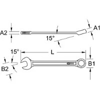 Ks Tools XL Chiave combinata, angolata 24 mm - 517.1524