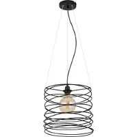 Globo Lighting Lampada a sospensione, design a reticolo, fili arrotolati, nero opaco