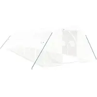 vidaXL Serra con telaio in acciaio bianco 30 m² 10x3x2 m