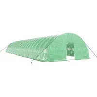 vidaXL Serra con struttura in acciaio Verde 132 m² 22x6x2,85 m