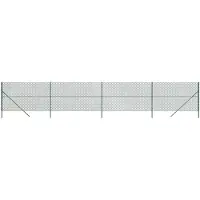 vidaXL Recinzione in rete metallica verde 1,6x10 m