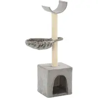 vidaXL Tiragraffi per gatti con tiragraffi in sisal 105 cm Grigio