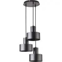 Sigma Lampada a sospensione Rif, rosone a 3 luci, nero