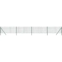 vidaXL Recinzione a rete metallica verde 1x10 m Acciaio zincato