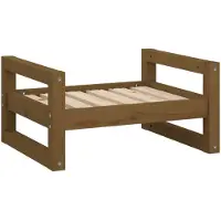 vidaXL Letto per cani marrone miele 55,5x45,5x28 cm in legno di pino massiccio