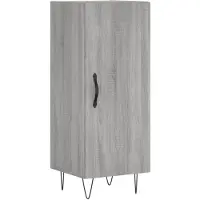 vidaXL Credenza Grigio Sonoma 34,5x34x90 cm Materiale a base di legno