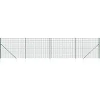 vidaXL Recinzione in rete metallica con prese a terra verde 1,8x10 m