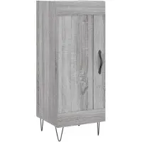 vidaXL Credenza Grigio Sonoma 34,5x34x90 cm Materiale a base di legno