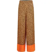 Karl Lagerfeld Leo Printed Wideleg Pants Karl Leopard Orange Taglia: 40 | Pantaloni Outlet | Donna | Arancione