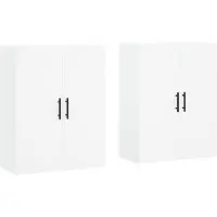 vidaXL Armadi a muro 2 pz. Bianco 69,5x34x90 cm