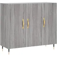 vidaXL Credenza Grigio Sonoma 90x34x80 cm Materiale a base di legno